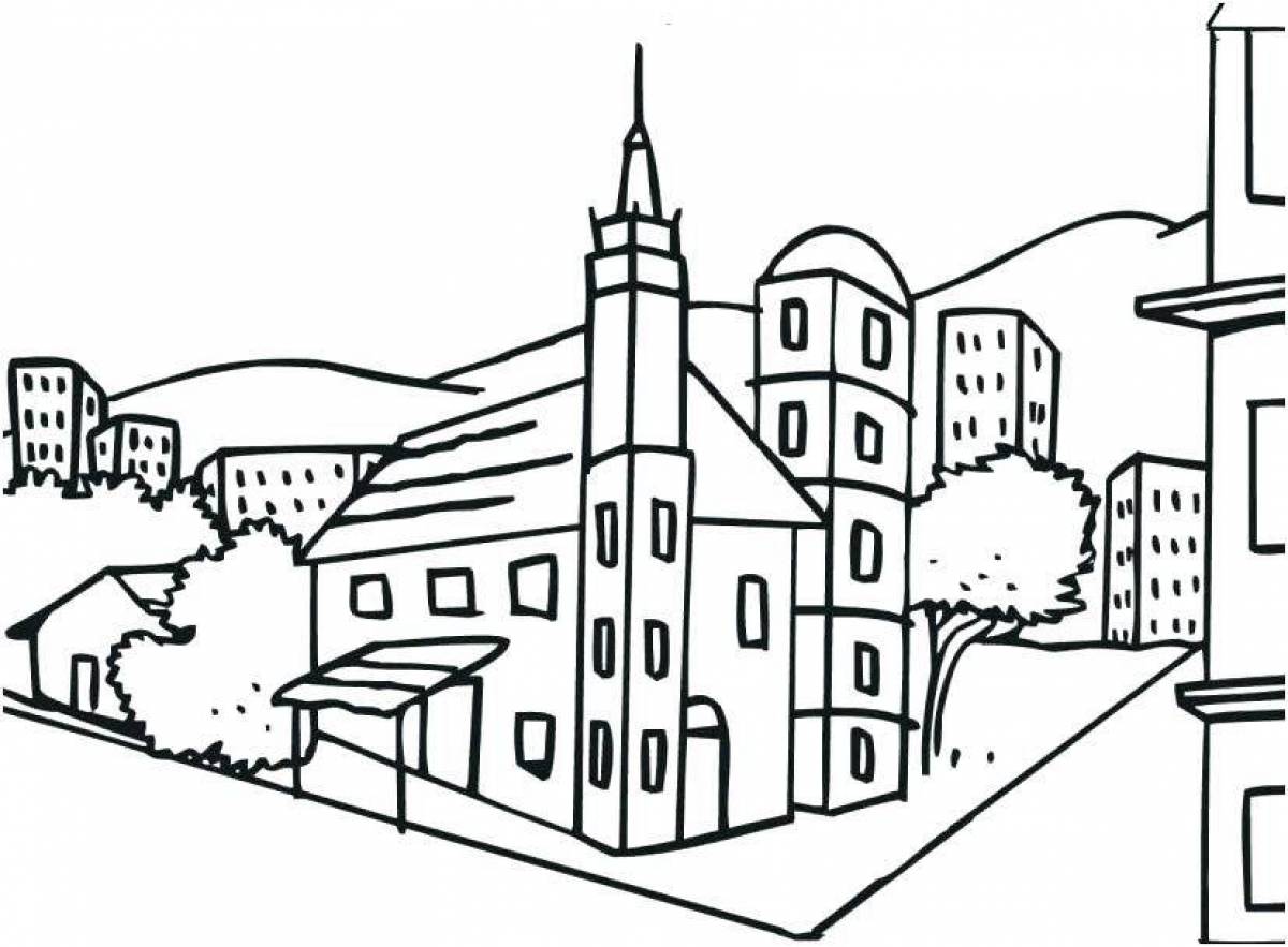 Incredible city coloring book for kids