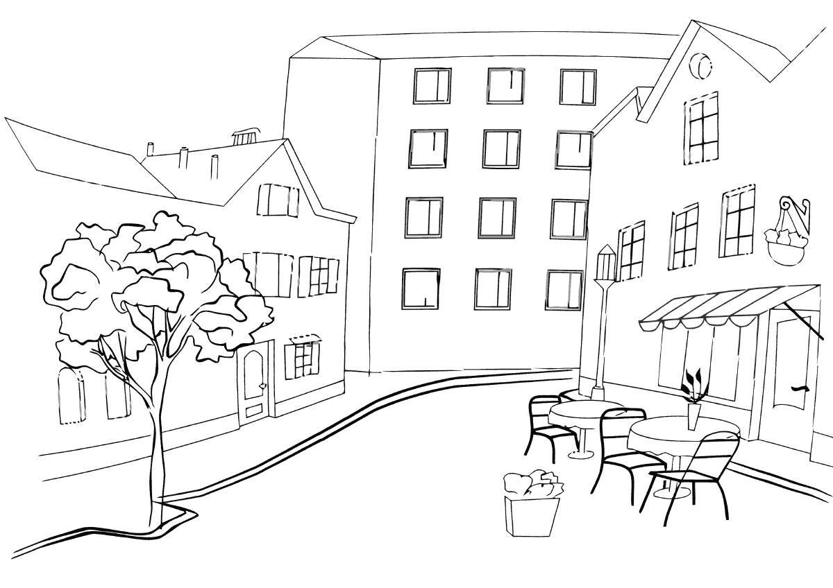 Living city coloring pages for kids
