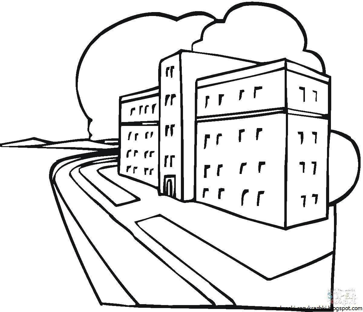 Inviting city coloring pages for kids