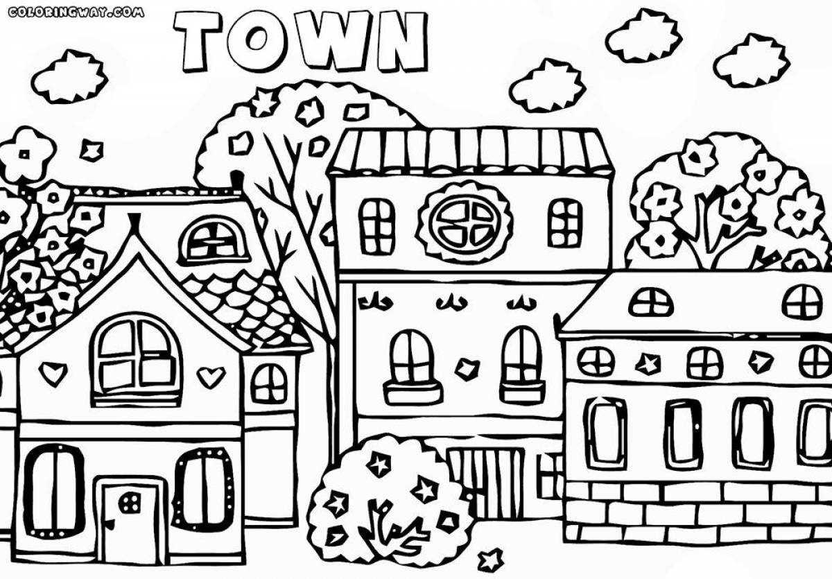 Creative city coloring book for kids