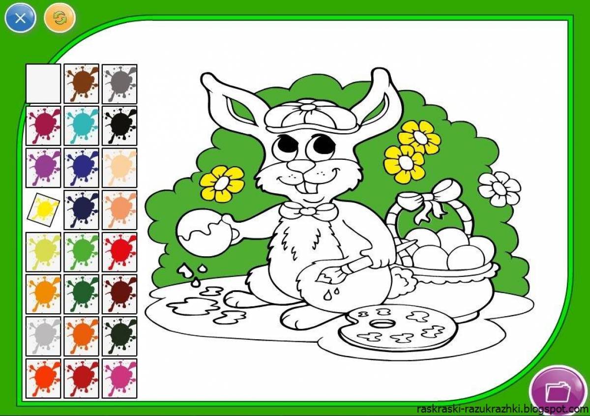 Yandex games colorful coloring page