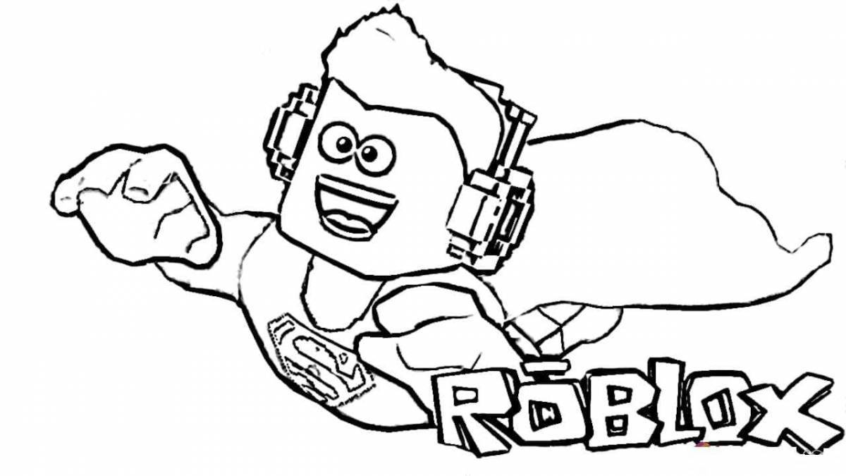 Веселая раскраска roblox для детей