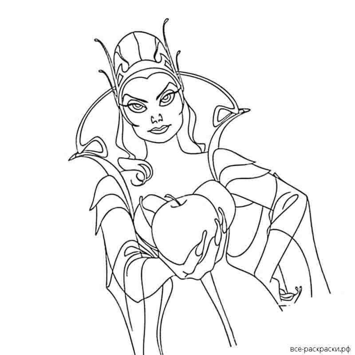 Charming maleficent coloring book
