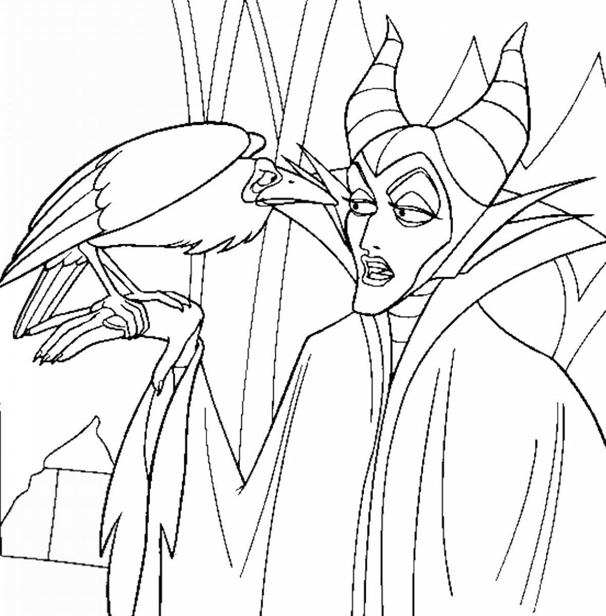 Coloring dazzling maleficent