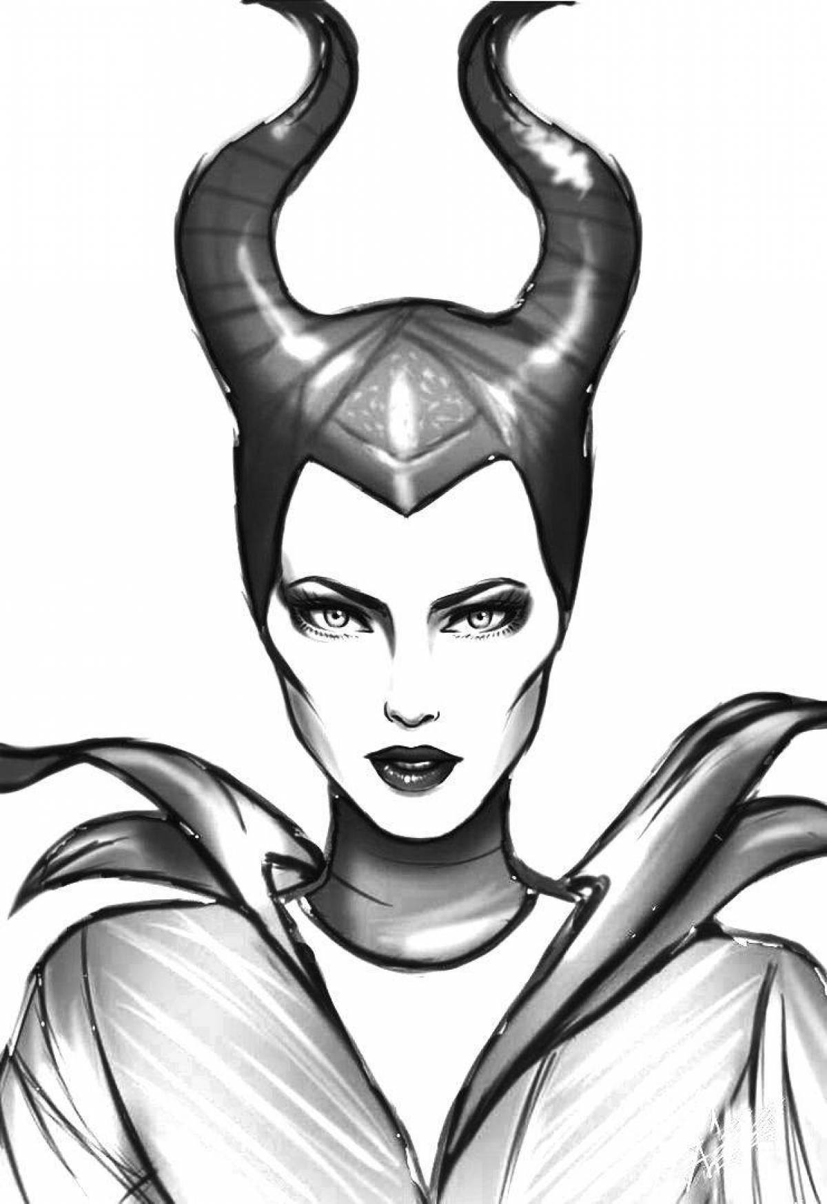 Beautiful maleficent coloring
