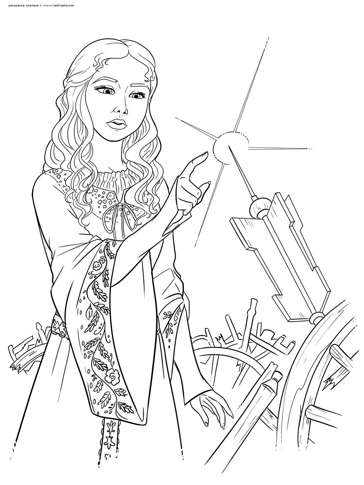 Coloring page graceful maleficent
