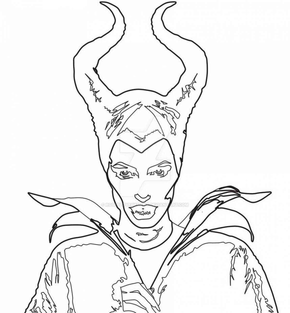 Exciting maleficent coloring book
