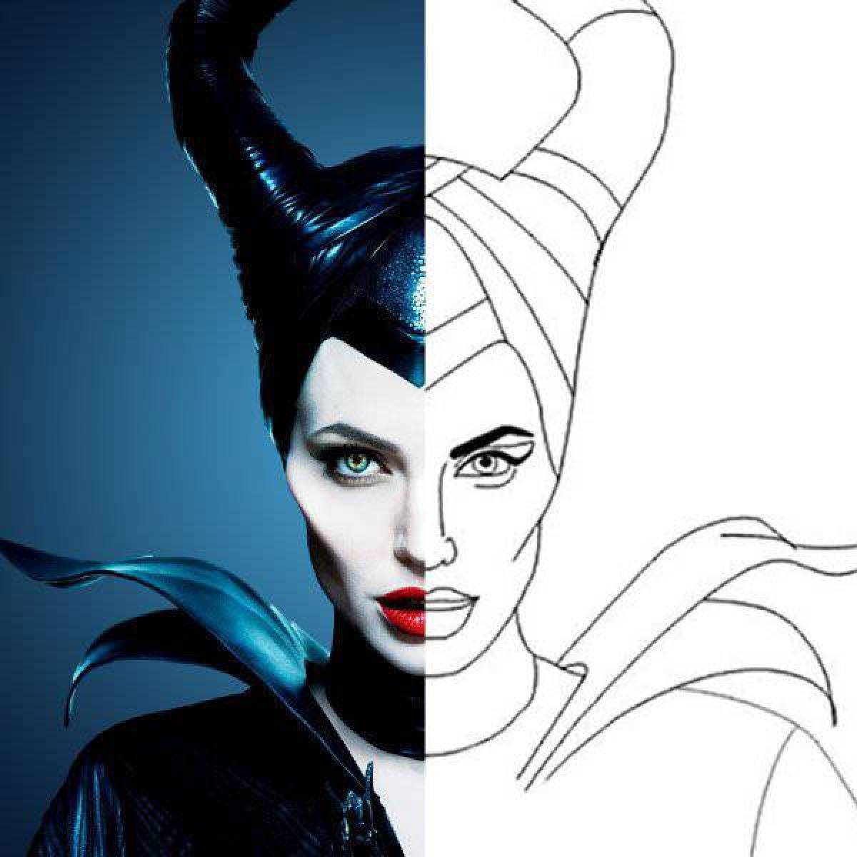 Coloring book bewitching maleficent