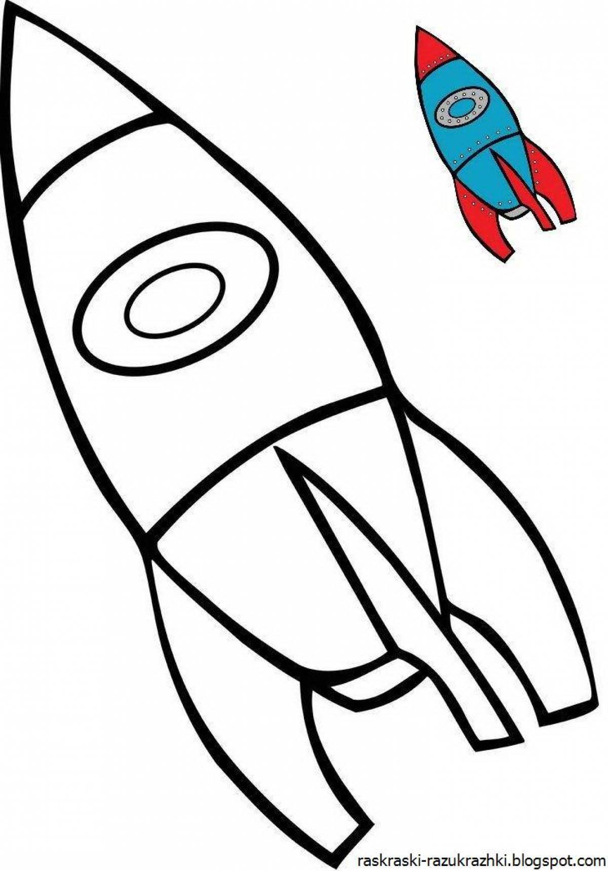 Fantastic rocket coloring book for kids