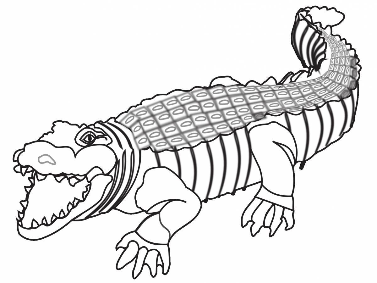 Creative coloring crocodile for kids