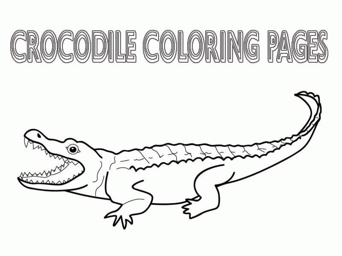 Удивительная раскраска крокодил для детей