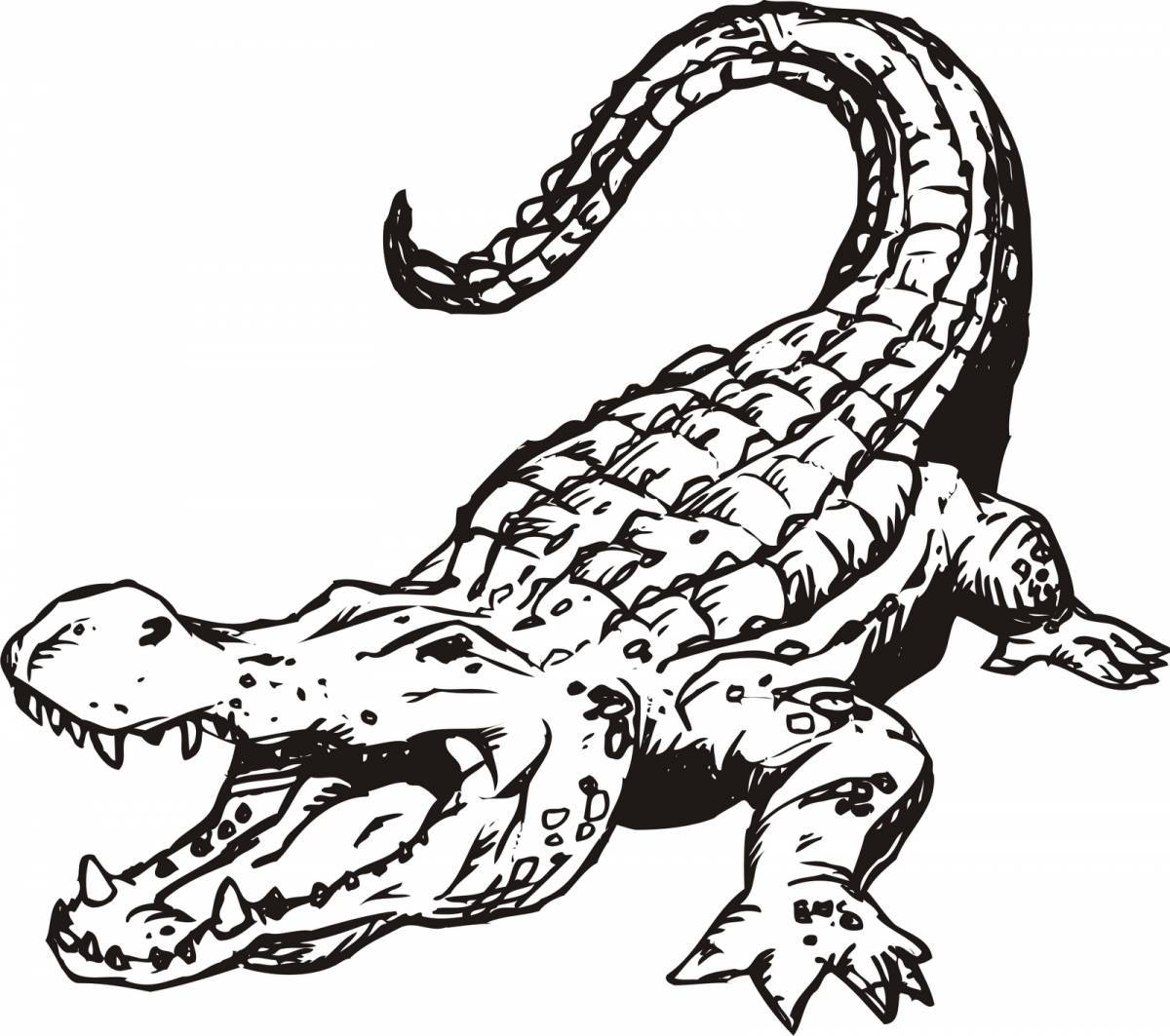 Incredible crocodile coloring book for kids