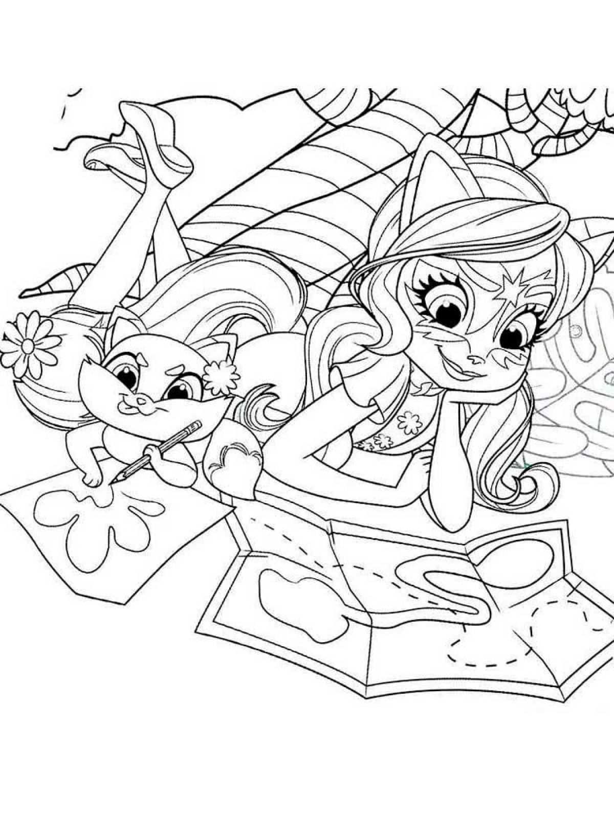 Cute enchantimals coloring pages for kids