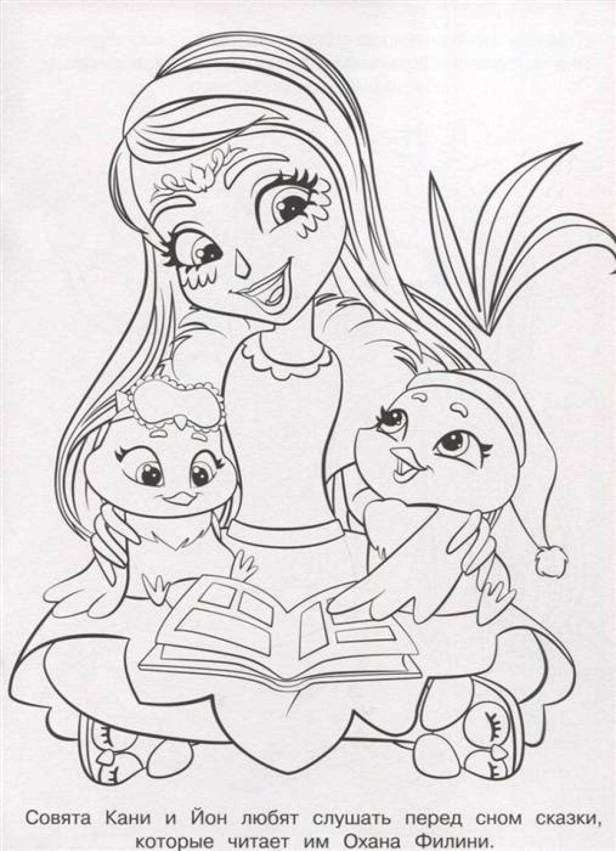 Awesome enchantimals coloring pages for kids