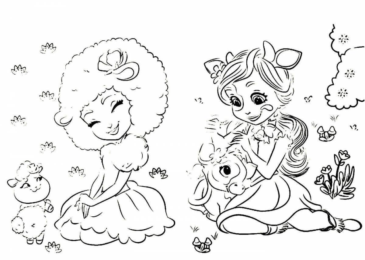Enchantimals coloring book for kids