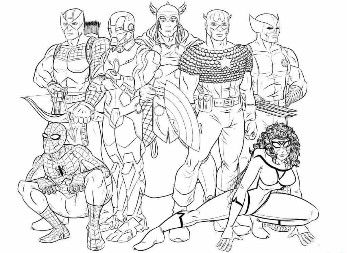 Coloring pages heroes