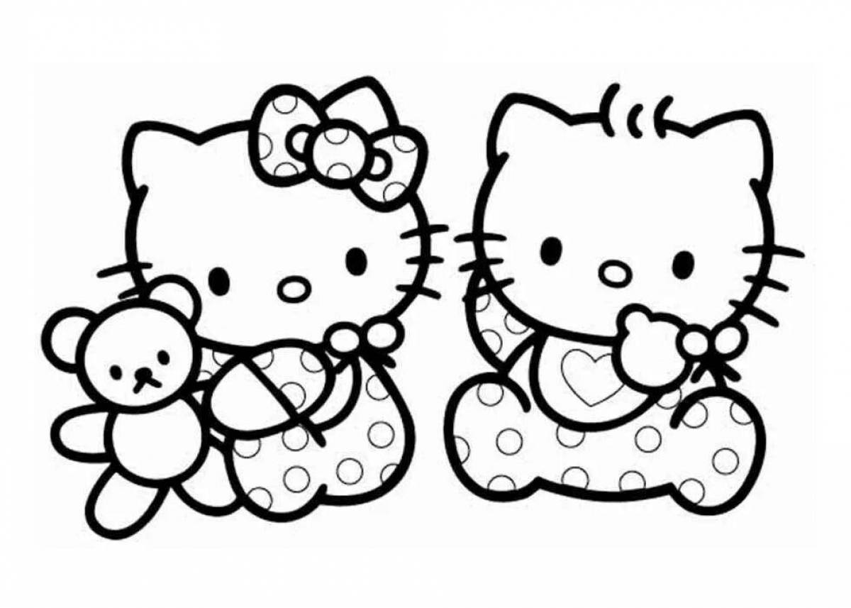 Hello kitty humorous coloring book for kids