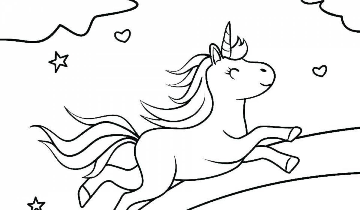 Dreamy unicorn coloring book for kids 6-7 years old