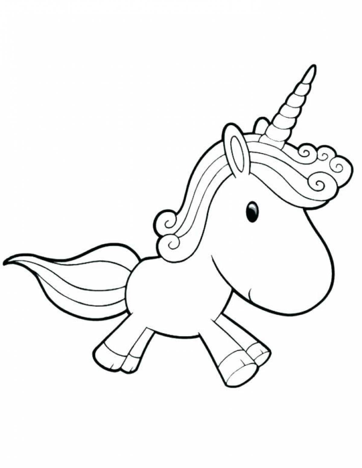 Blissful unicorn coloring book for kids 6-7 years old