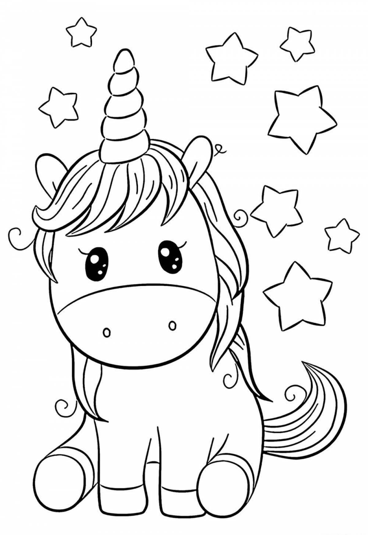 Unicorn holiday coloring book for kids 6-7 years old