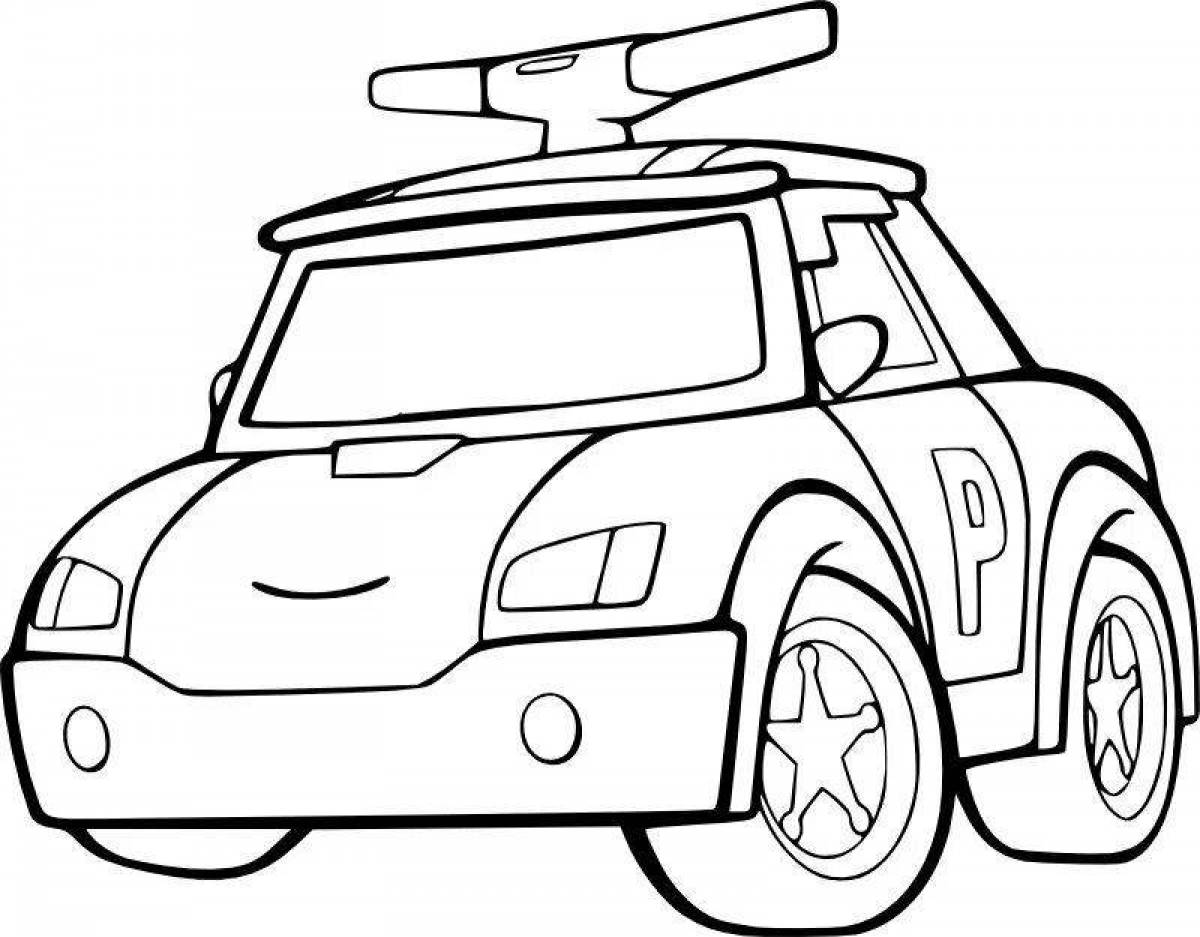 Wonderful car coloring book for kids 4-5 years old