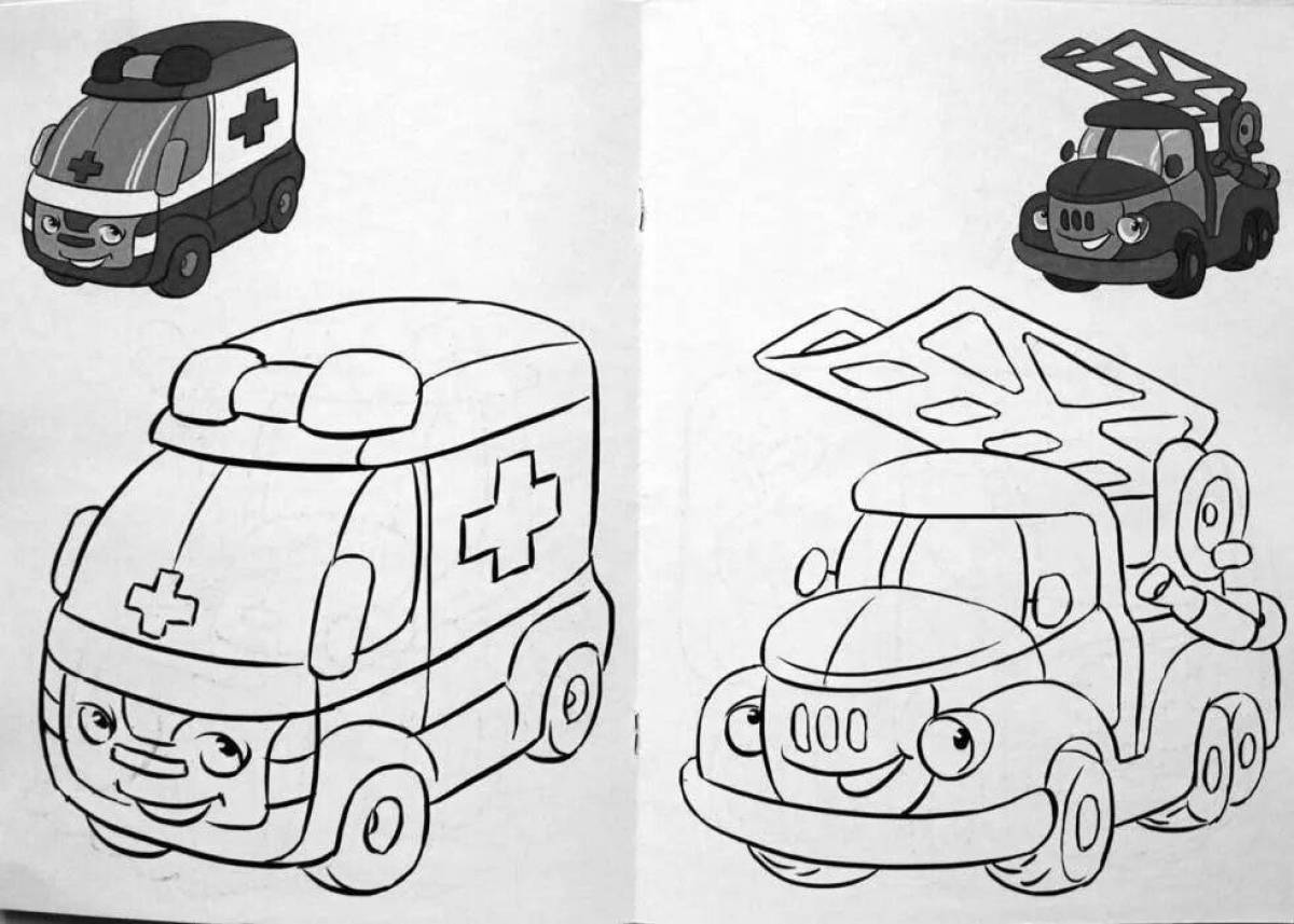 Innovative car coloring book for 4-5 year olds