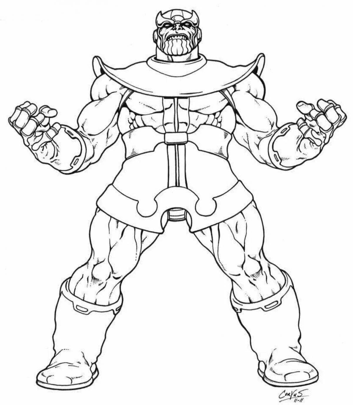 Majestic thanos coloring page