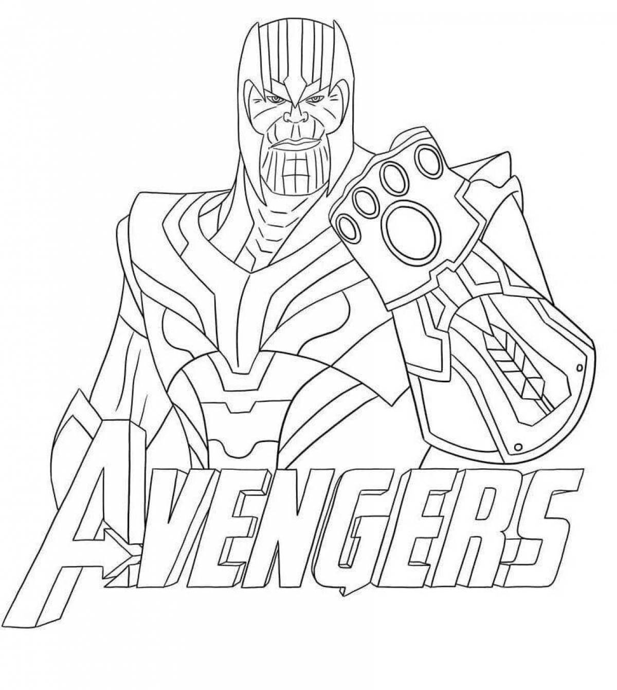 Thanos bright coloring page
