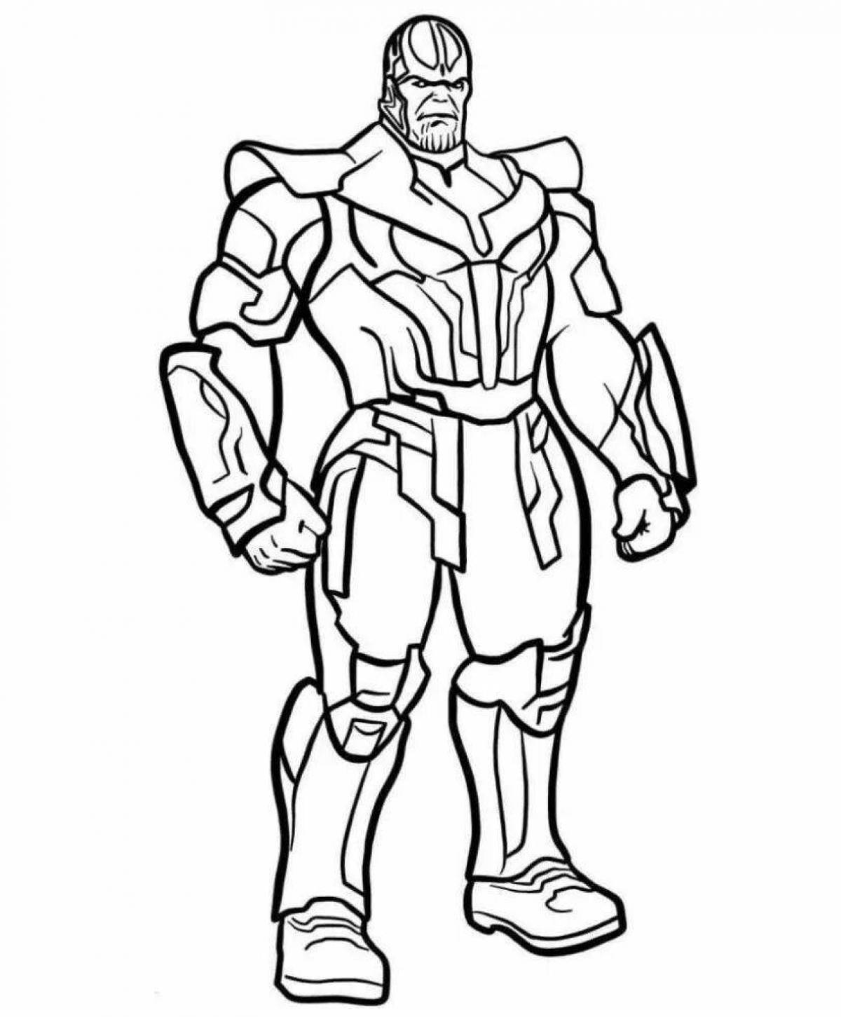 Awesome thanos coloring page