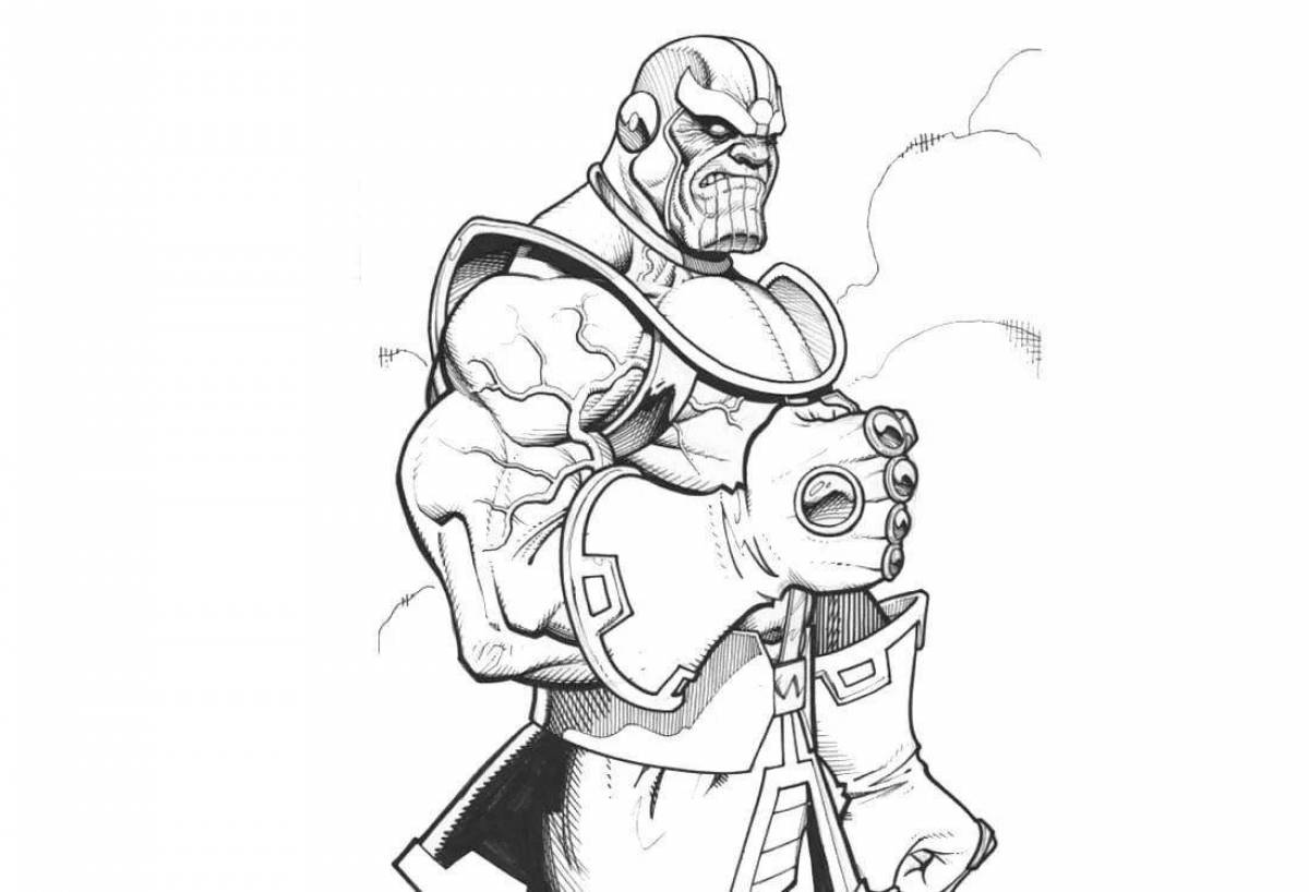 Dazzling thanos coloring page