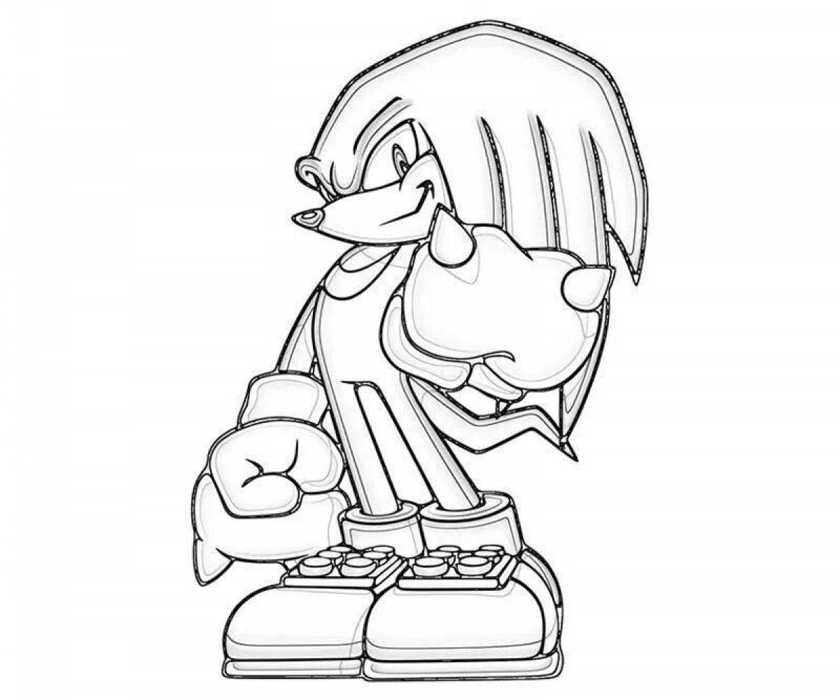 Animated knuckles coloring book