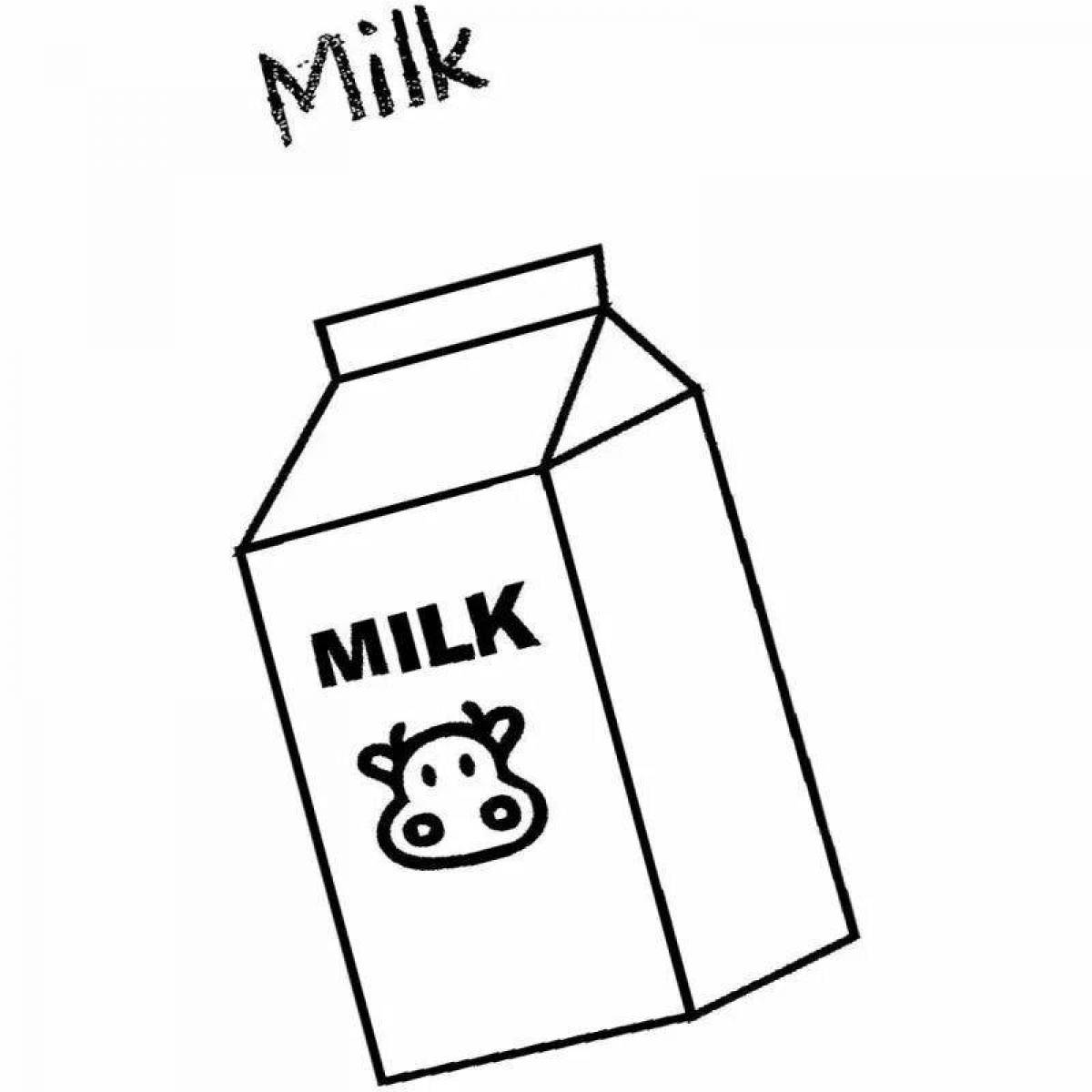 Раскраска буйное молоко