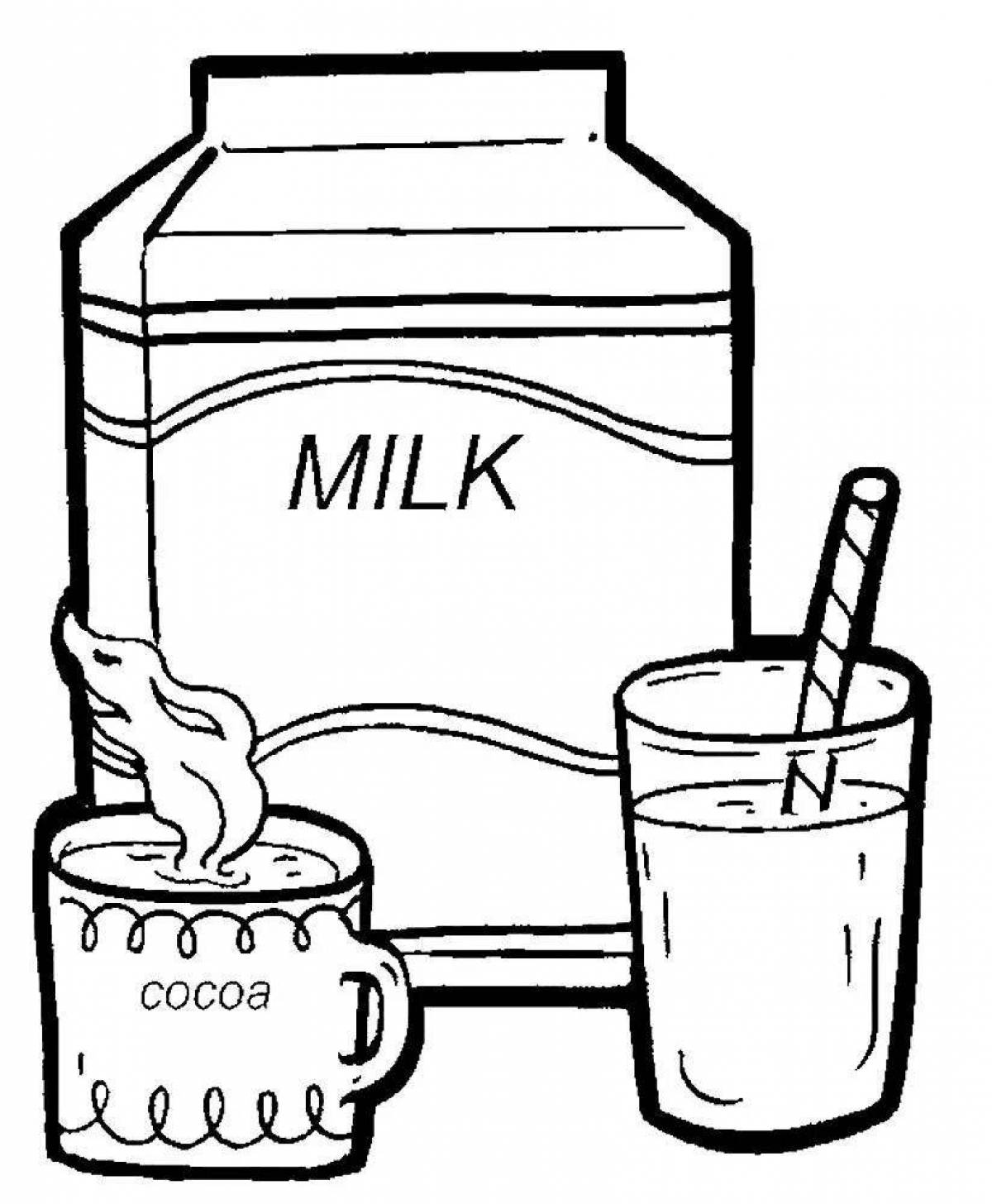 Coloring funny milk