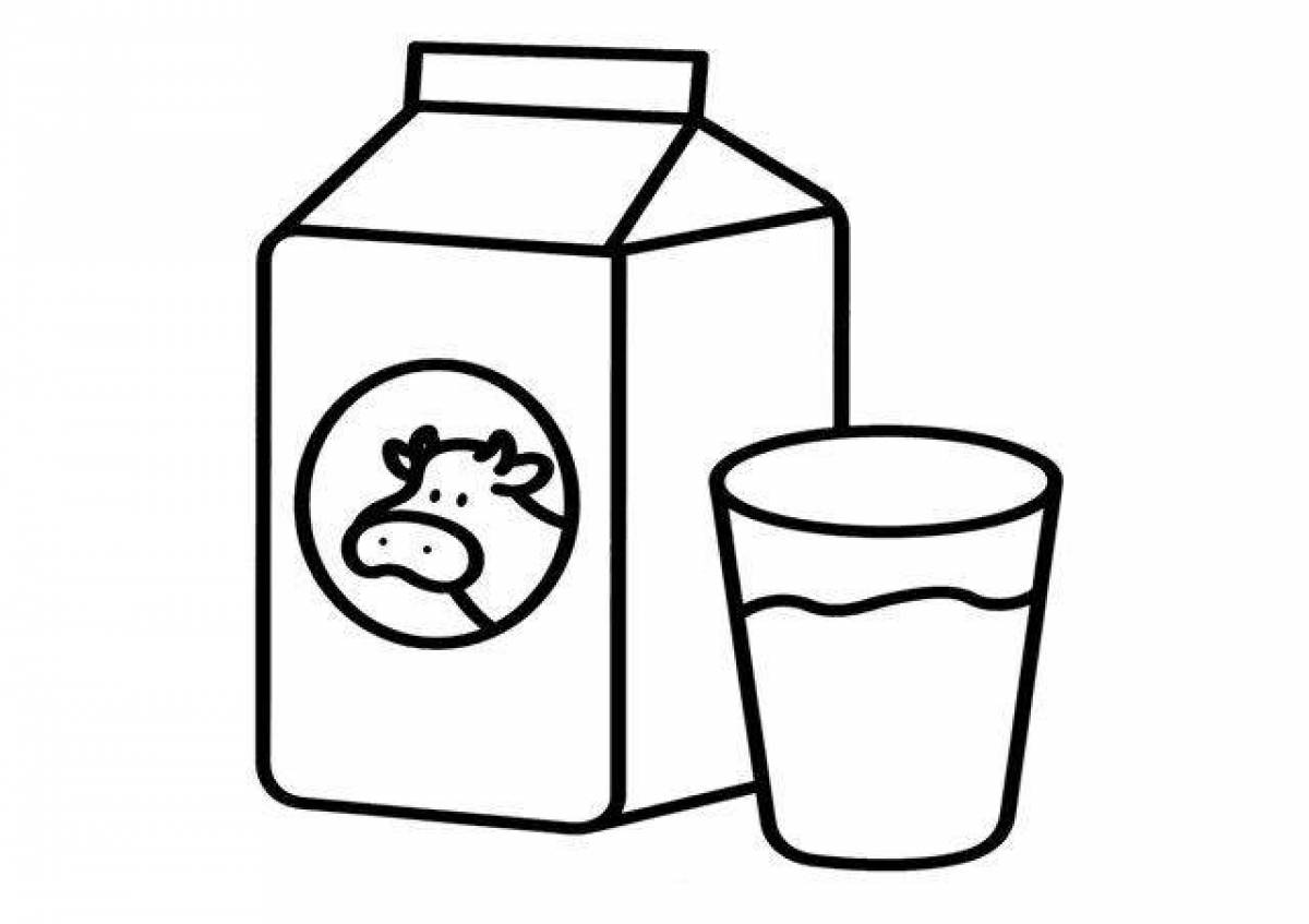 Раскраска пропитанное молоком