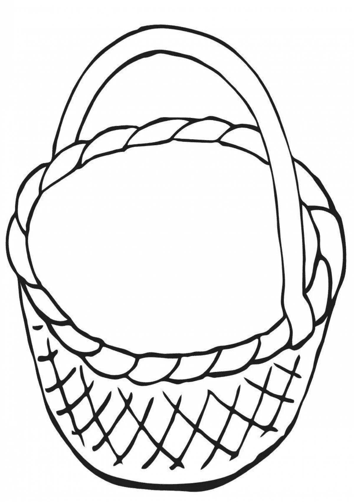 Корзина раскраска для детей
