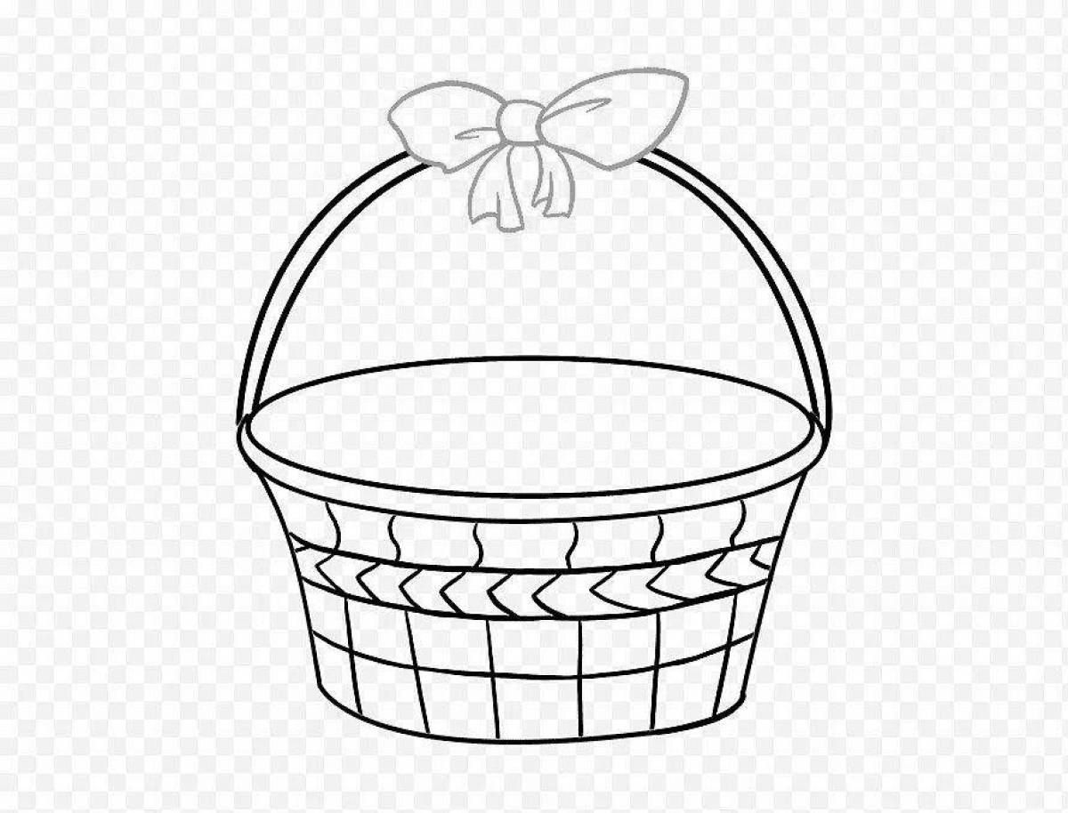 Coloring party basket