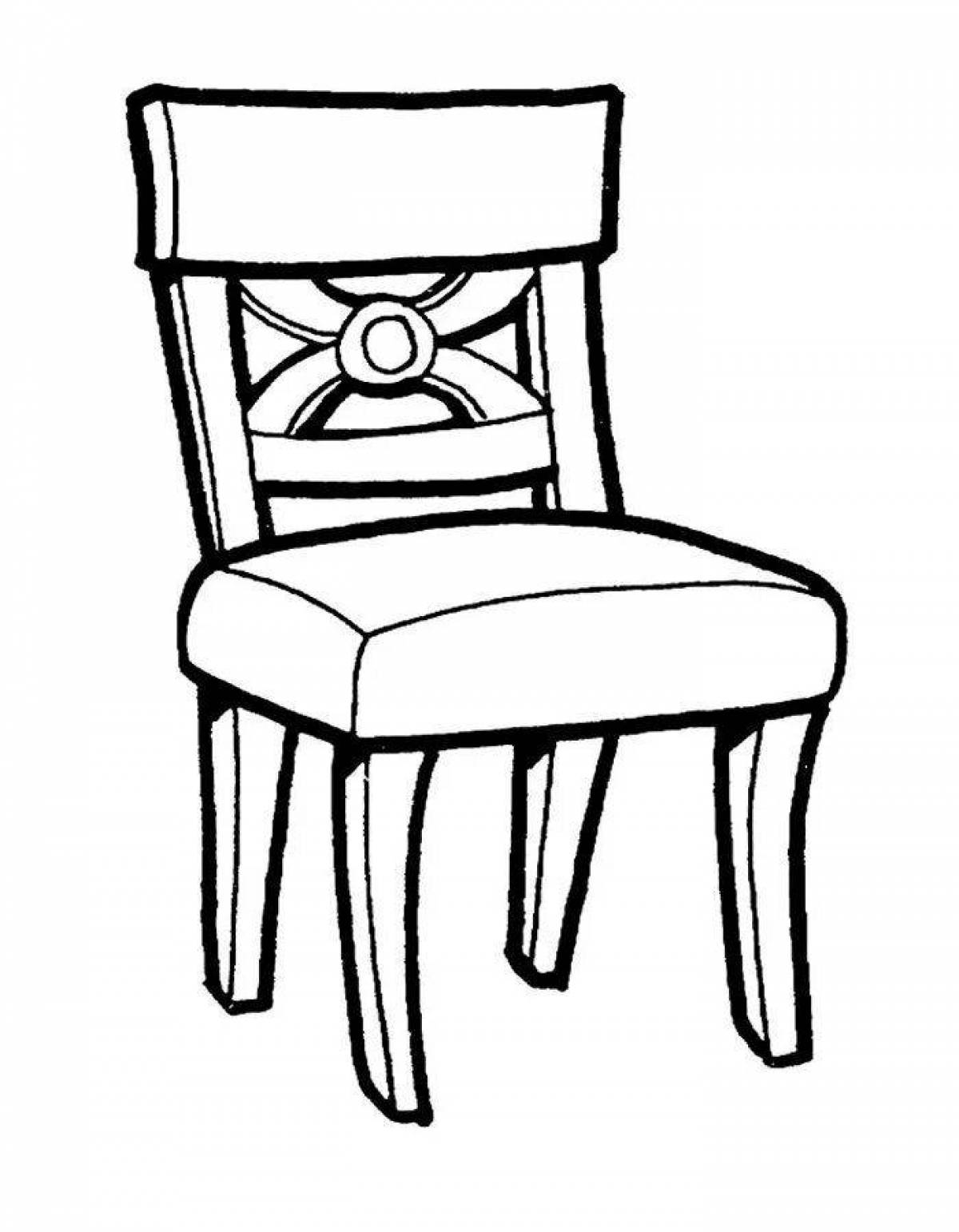 Colorful furniture coloring page for kids