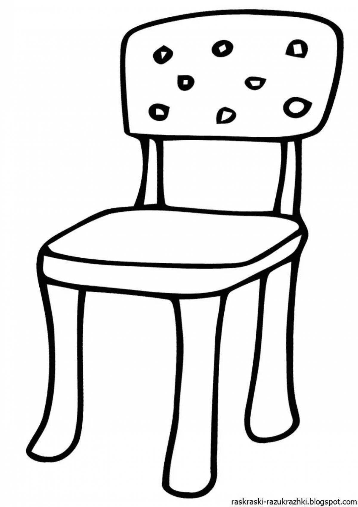 Adorable furniture coloring book for kids