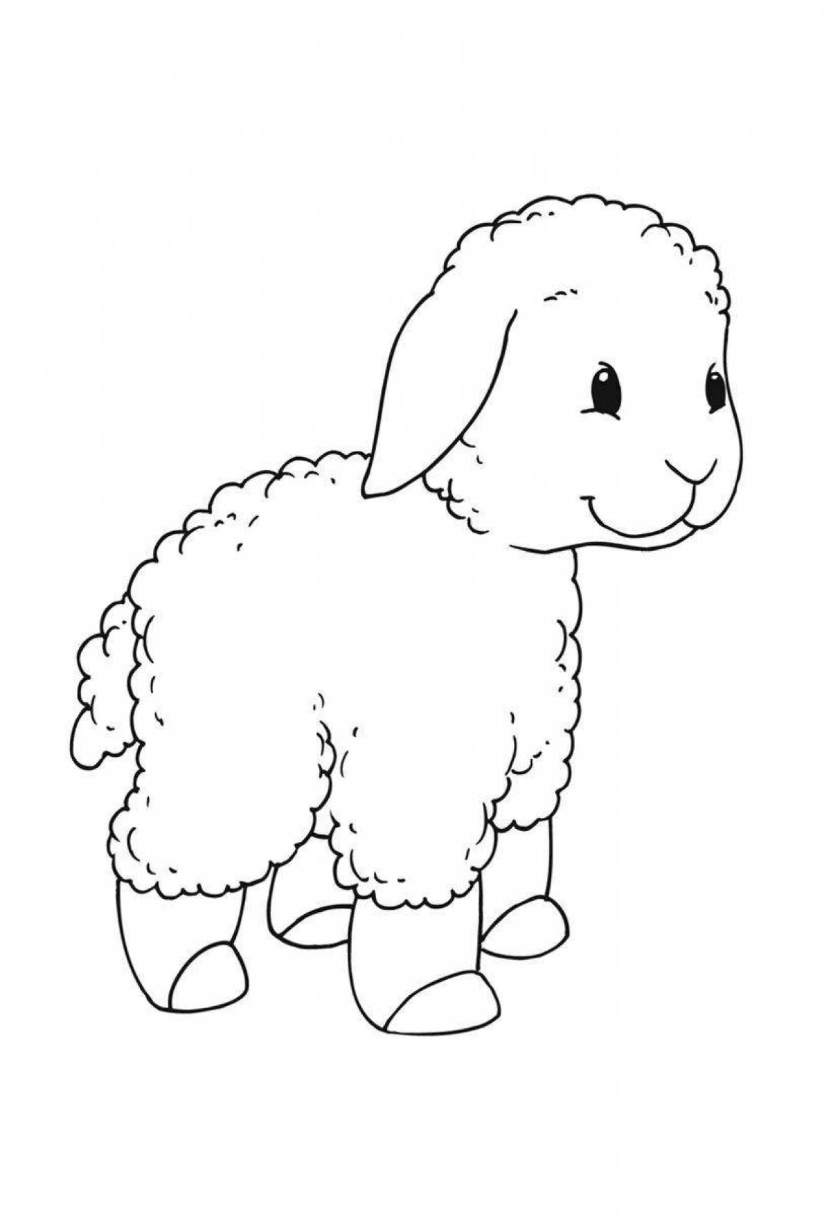 Lamb wavy coloring book