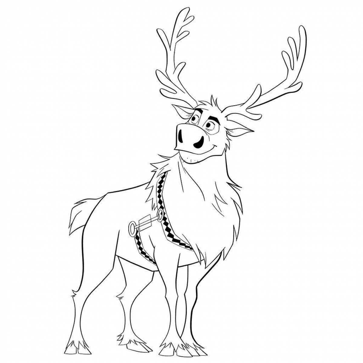 Adorable deer coloring book