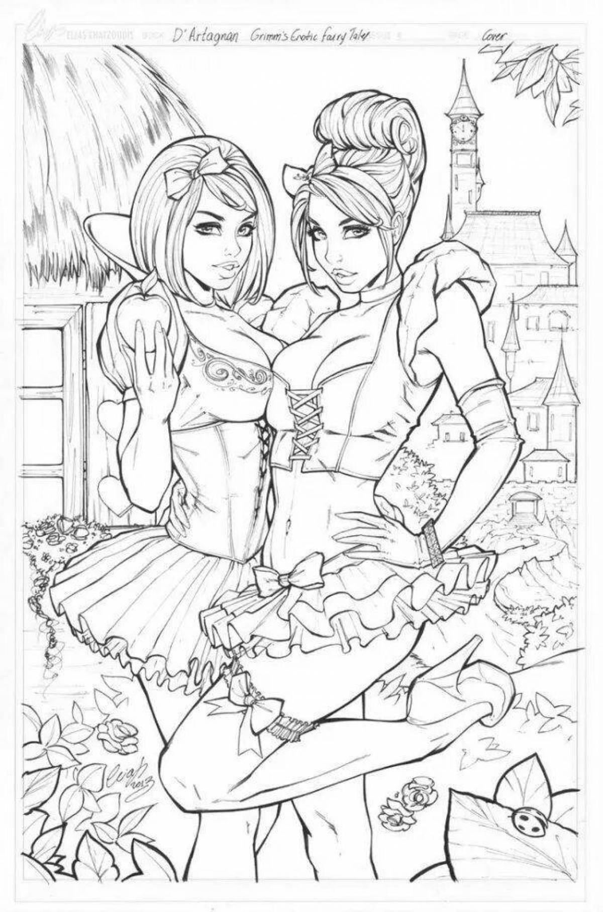 Charming sex coloring book