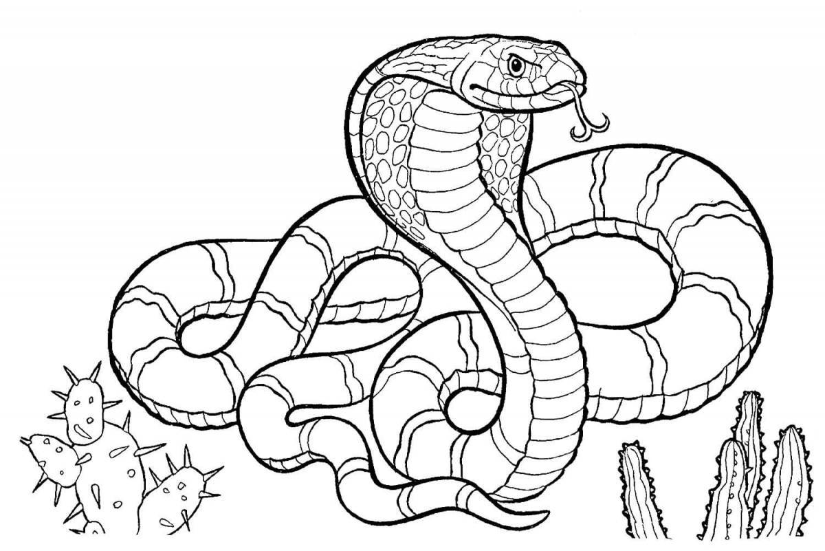 Раскраски из категории Змеи
