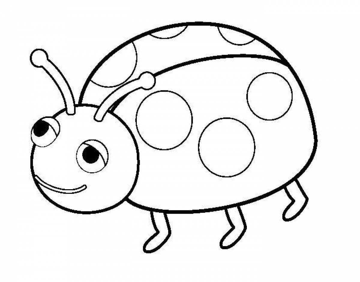 Humorous ladybug coloring book for kids
