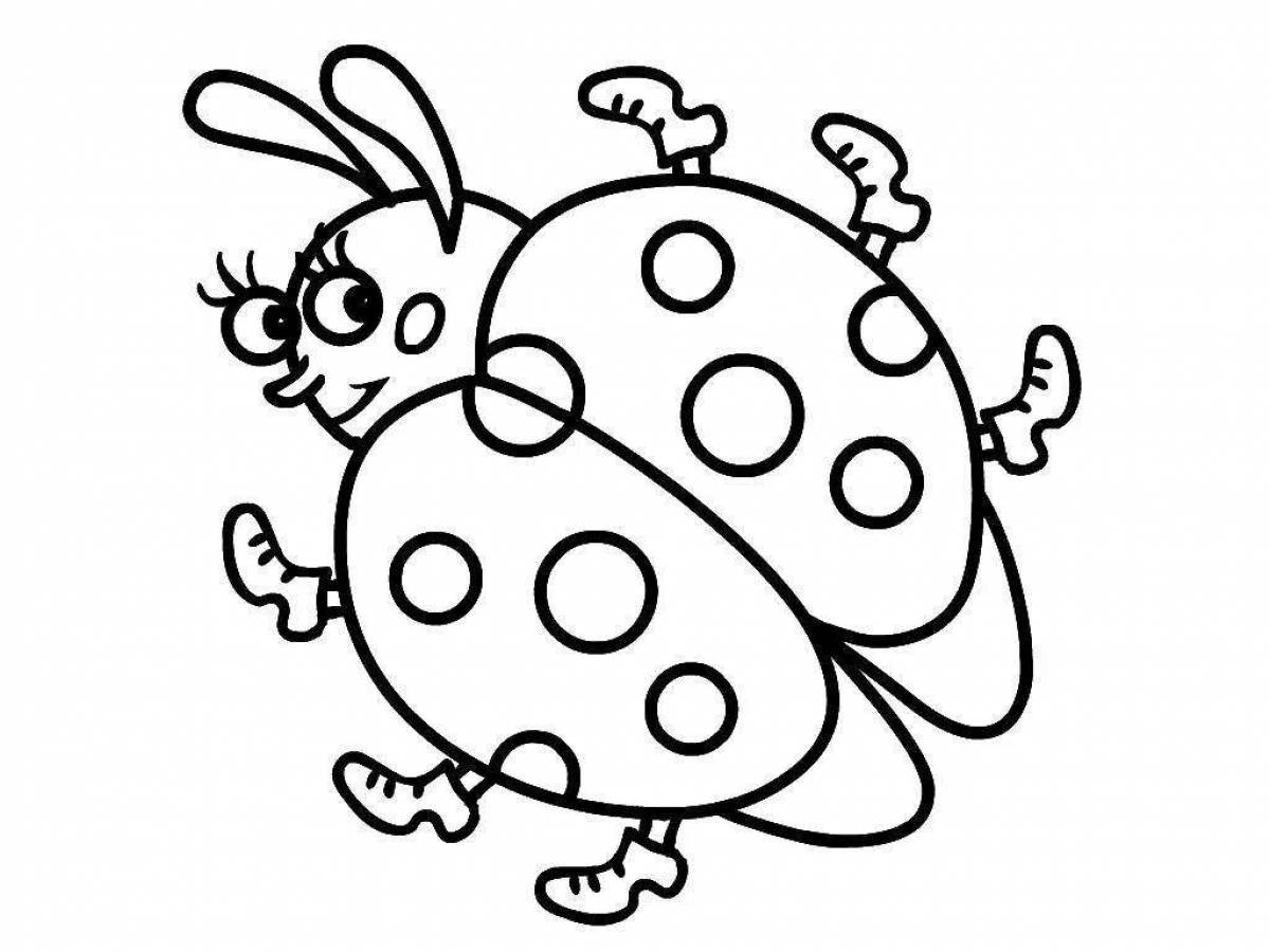 Fun coloring ladybug for kids