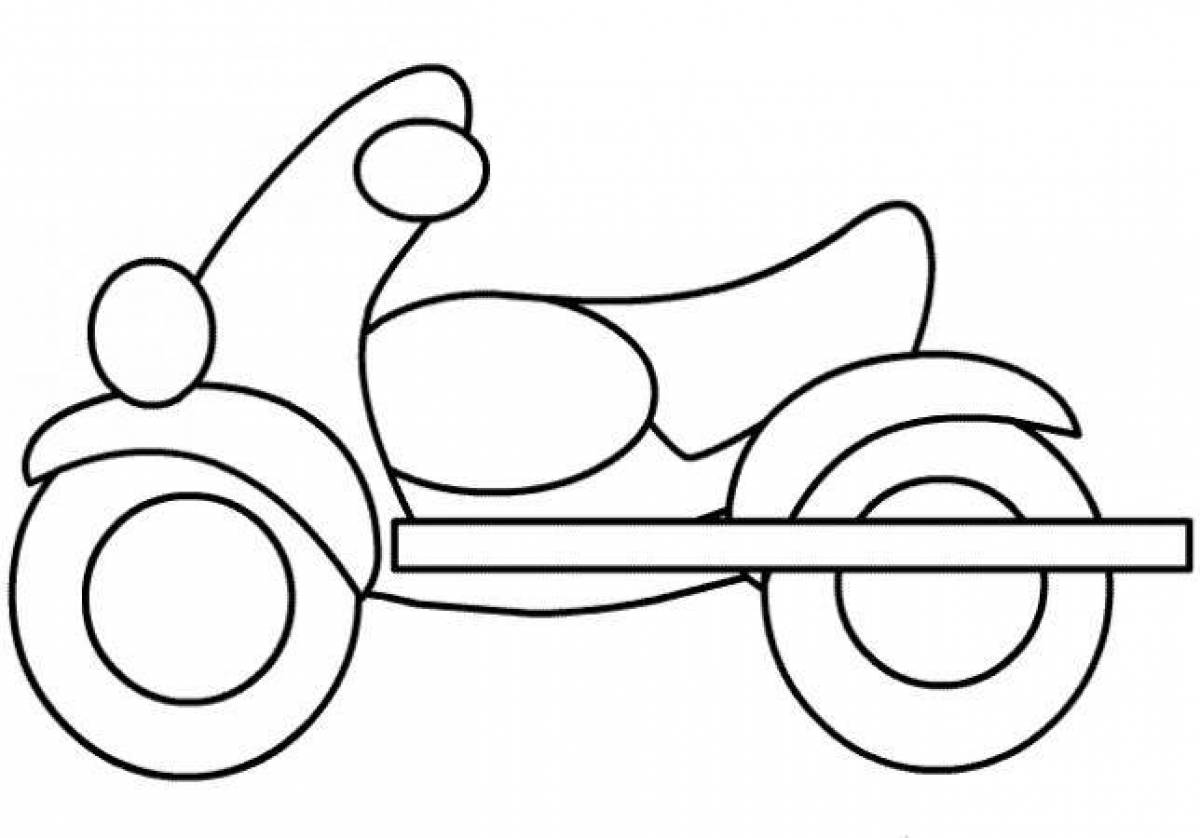 Joyful transport coloring book for 3-4 year olds