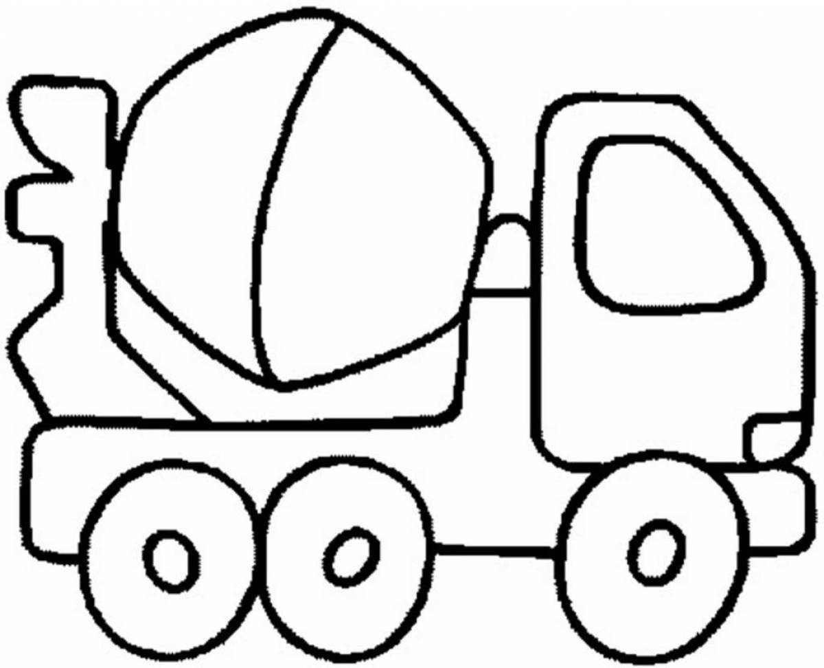 Fun transport coloring book for kids 3-4 years old