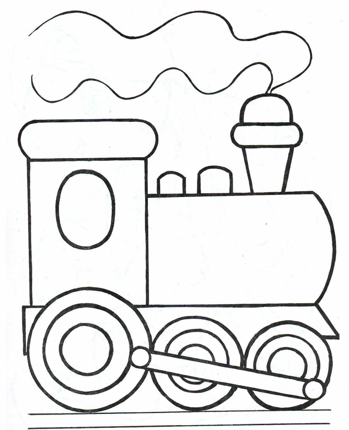 Живая транспортная раскраска для детей 3-4 лет