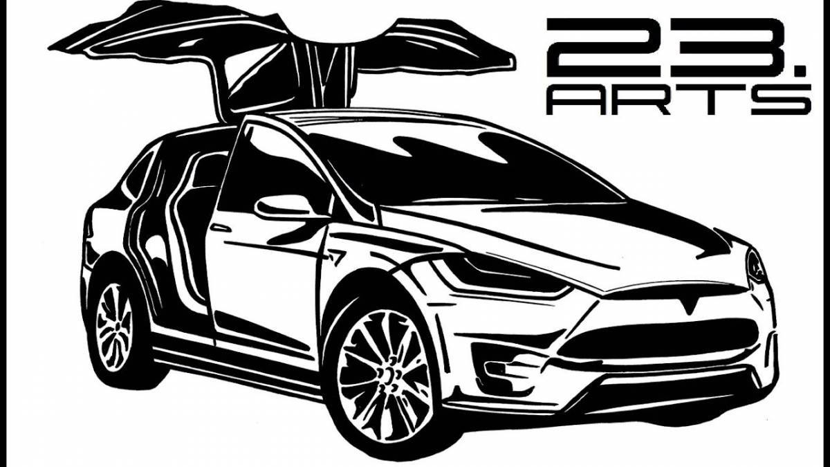 Tesla awesome coloring book