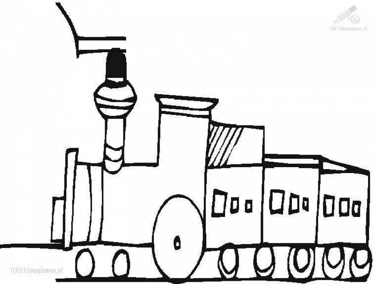 Пожарный поезд рисунок