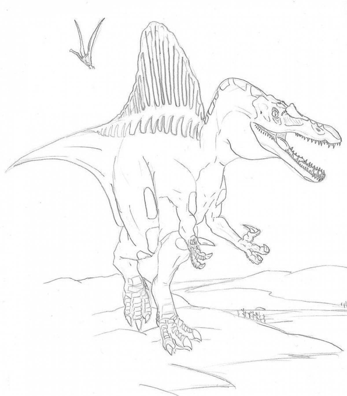 Спинозавр раскраска мир Юрского периода